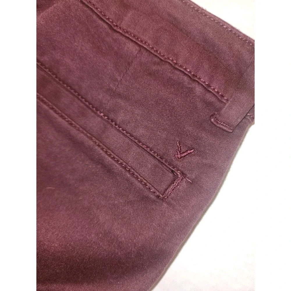 American Eagle super Stretch Midi Jean shorts 0, Burgundy